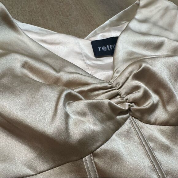 Retrofete Rozik Silk Corset Bodysuit Medium Gathered Bust Boning NWT $325‎ - Picture 13 of 16